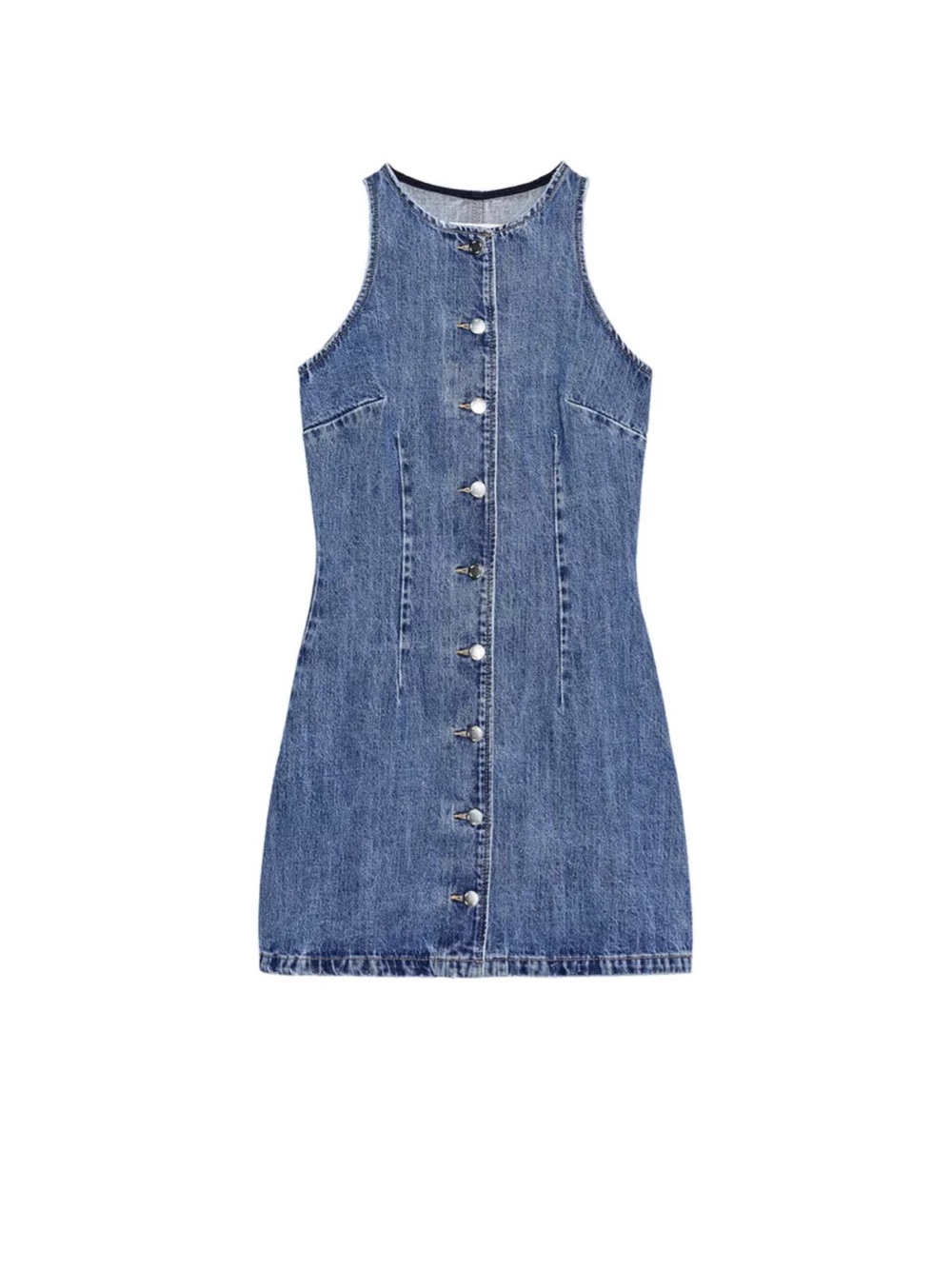 Zara mini denim dress sz small nwot